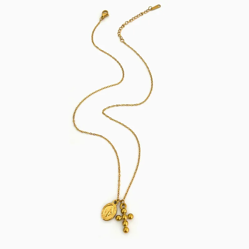 Cross Pendant Necklace - Gold