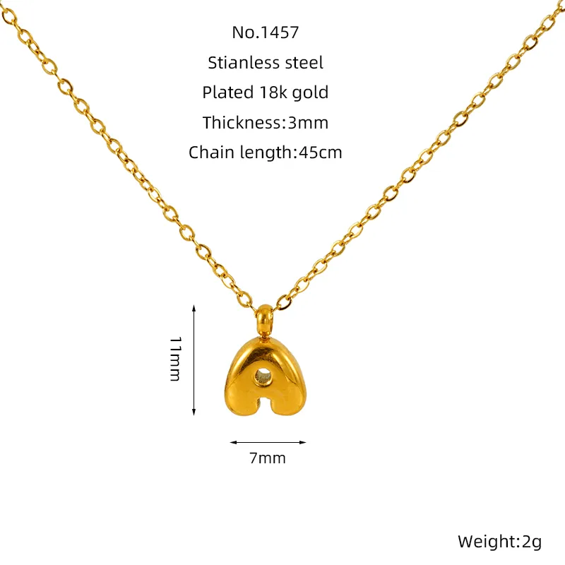 Letter Pendant Necklace