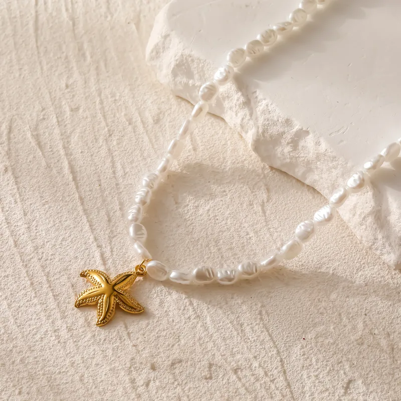 Gold Starfish Necklace